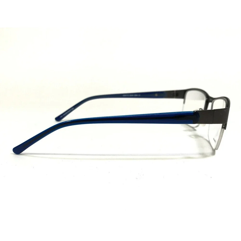 Alfred Sung Eyeglasses Frames AS5112 GUN CEN Rectangular Half Rim 55-19-140
